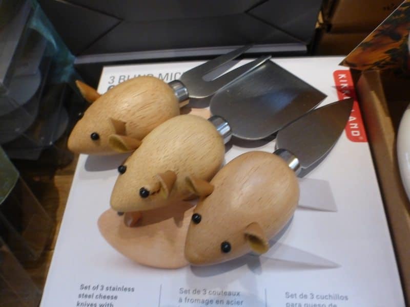 The unexpected fun Yankee Swap gift…mice cheese knives